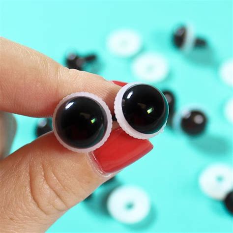 12mm Solid Black Eyes - Doll Accessories - Doll Making Supplies - Craft ...