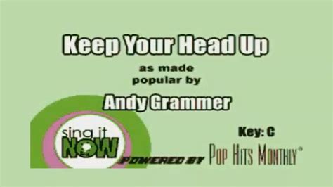 Andy Grammer Keep Your Head Up Karaoke - YouTube