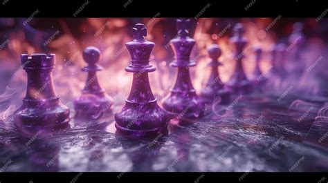 Premium Photo | Group of Glass Chess Pieces on Table Generative AI