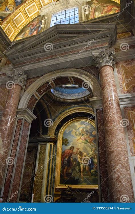 Inside St. Peter`s Basilica in the City of Rome, Italy Editorial Stock ...