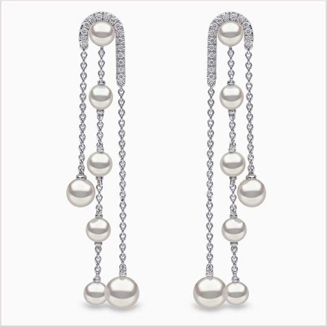 QYE2201 7X 1 Pearl And Diamond Earrings, White Gold Earrings, Diamond Studs, Stud Earrings, High ...
