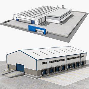 Modelo 3d Warehouse Logistic Interior And Exterior TurboSquid 2067200 ...