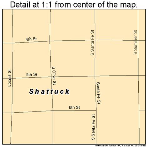 Shattuck Oklahoma Street Map 4066750