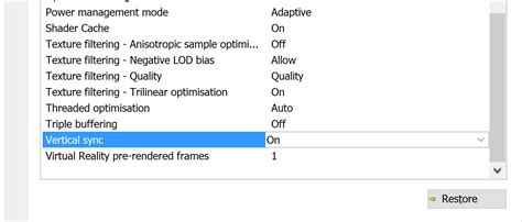 VSync and NVIDIA control panel — Acer Community