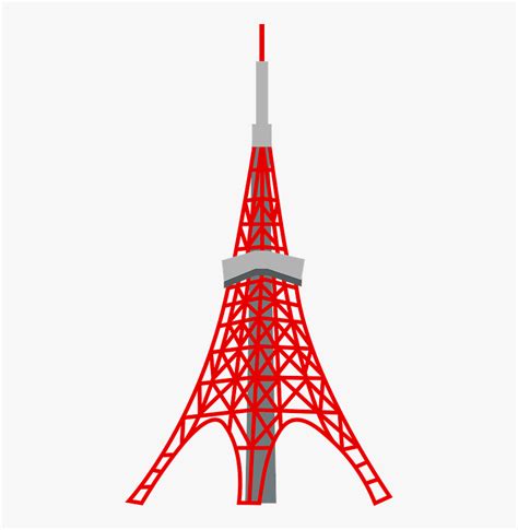 Tokyo Tower Clipart - Tokyotower Illust, HD Png Download - kindpng