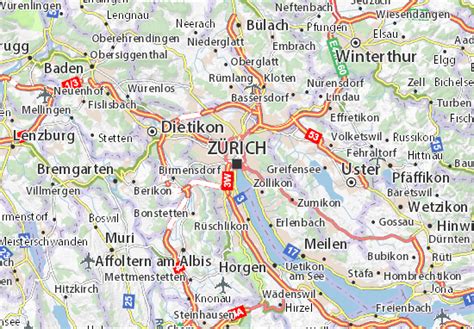 Mapa MICHELIN Zürich - plan Zürich - ViaMichelin