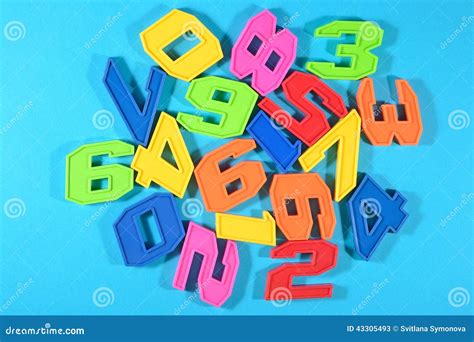 Colorful plastic numbers stock image. Image of alphabet - 43305493