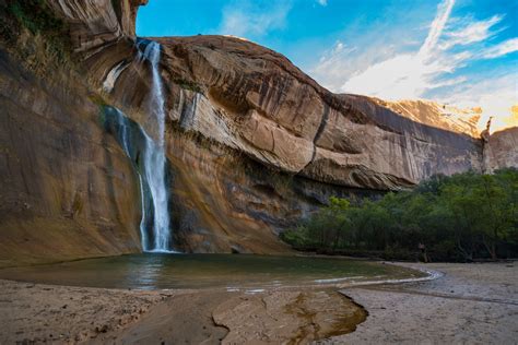 Lower Calf Creek Falls, Calf Creek, Grand Staircase-Escalante National Monument, south Utah, USA ...