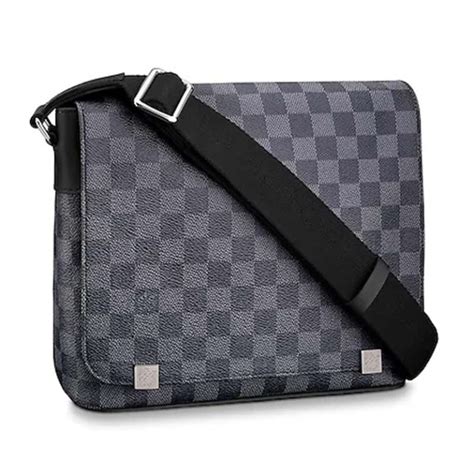 Louis Vuitton LV Men District GM Bag Damier Ebene Canvas - LULUX