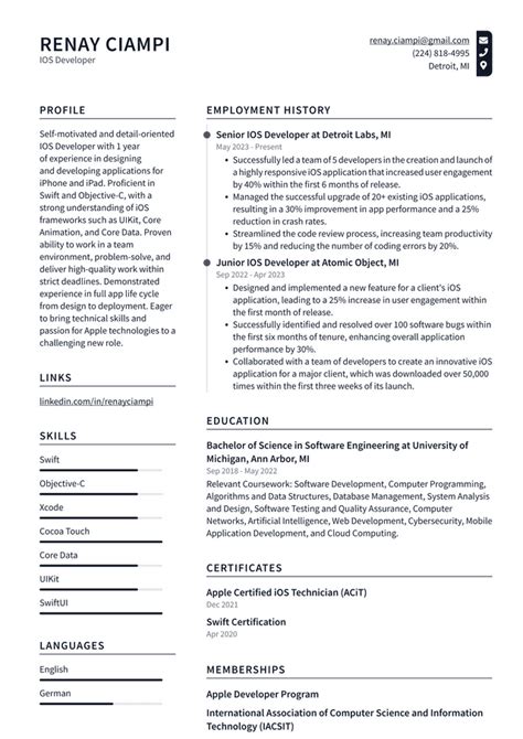 Adobe IOS Developer Resume Examples | ResumeCat