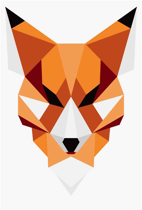 Transparent Animal Face Png - Art Made With Shapes, Png Download - kindpng | Geometric fox ...