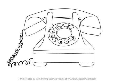 Résultat de recherche d'images pour "phone draw" | Telephone drawing, Vintage phones, Old phone