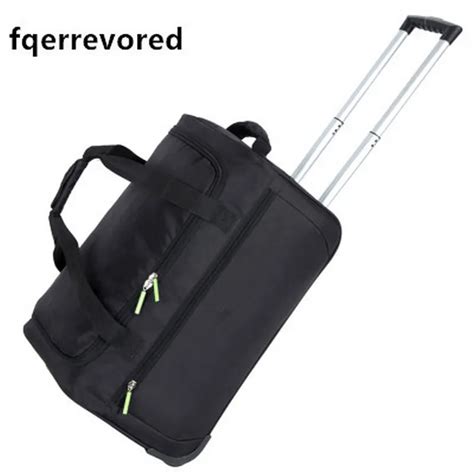 fqerrevored New Waterproof Luggage Bag Thick Rolling Suitcase Trolley ...