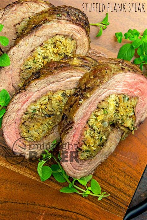 Stuffed Flank Steak - The Midnight Baker - Holiday Recipe