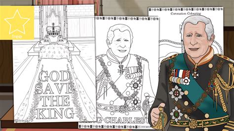 Teacher's Pet » King Charles III Coronation Colouring Sheets