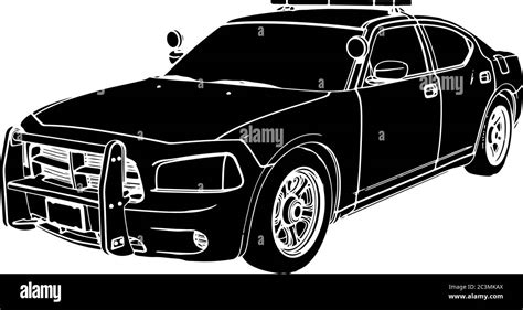 silhouette police car vector Stock Vector Image & Art - Alamy