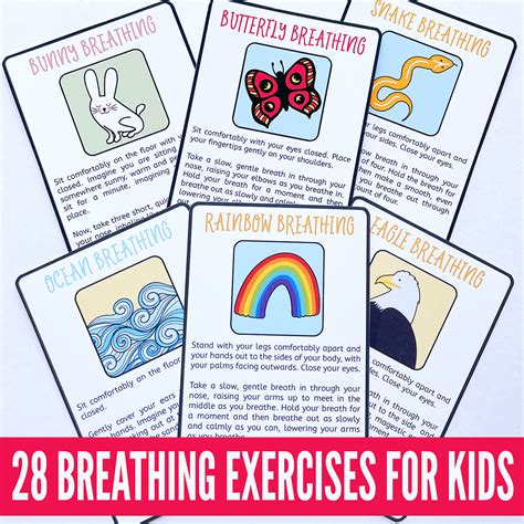 Mindful Breathing Exercises for Kids: Printable Cards - Childhood101 Shop