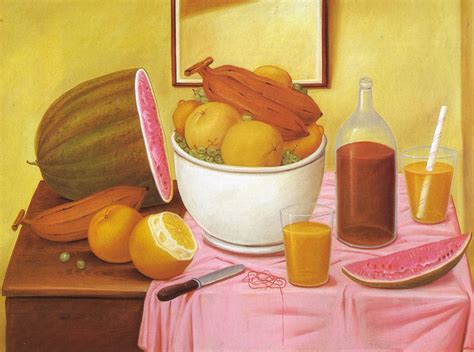 Still Life with Orangeade - Fernando Botero - WikiArt.org ...