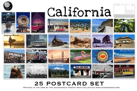 California Postcard Set Set of 25 Postcards Travel | Etsy