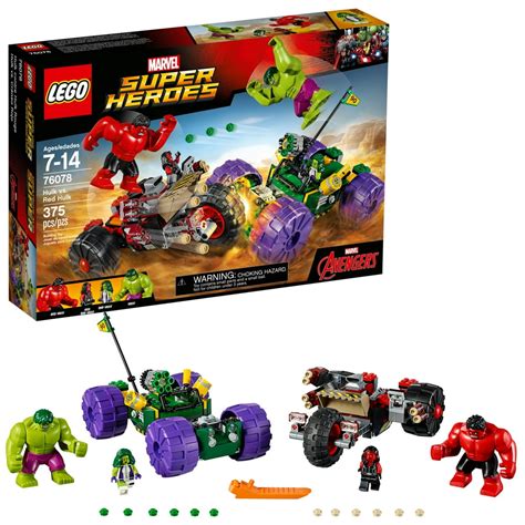 LEGO Super Heroes Hulk vs. Red Hulk 76078 (375 Pieces) - Walmart.com ...