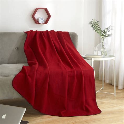 Mainstays Fleece Throw, Red Solid 50x60 - Walmart.com