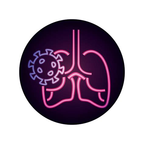 covid 19 coronavirus pandemic lung respiratory pneumonia neon style icon 2553671 Vector Art at ...