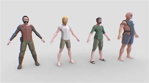 Low | Polygon | Characters | Pack - Download Free 3D model by ...