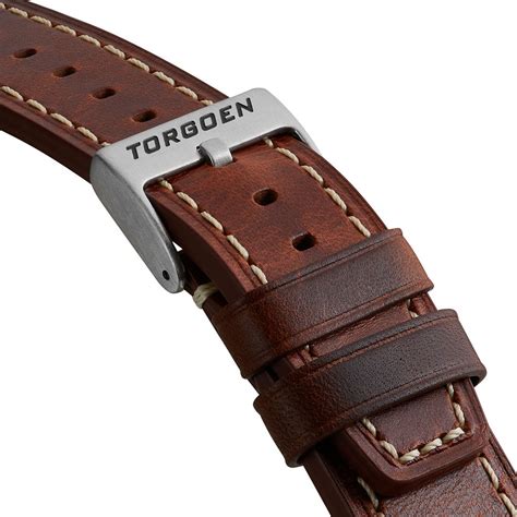 XL Brown Leather Strap - 22mm Watch Strap | – Torgoen