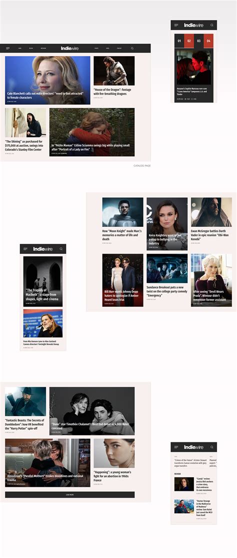 IndieWire • news website on Behance