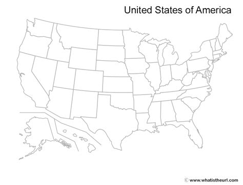 Blank United States of America Map Worksheet - Your Home Teacher