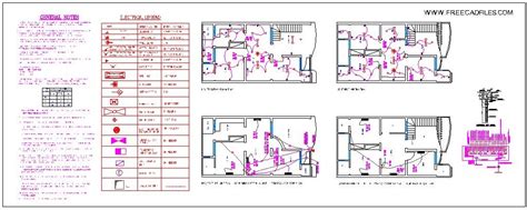 Lighting Layout Plan Detail And Electrical Legend General Note