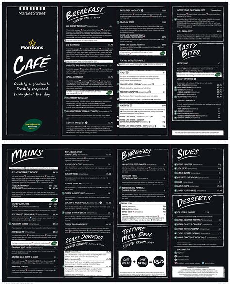 Our Morrisons Cafe Menu - Morrisons