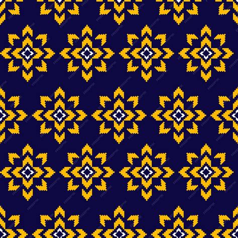 Premium Vector | Cross stitch pixel pattern ethnic patterns abstract art