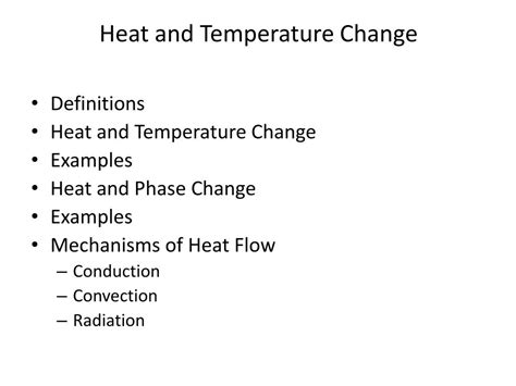 PPT - Heat and Temperature Change PowerPoint Presentation, free ...