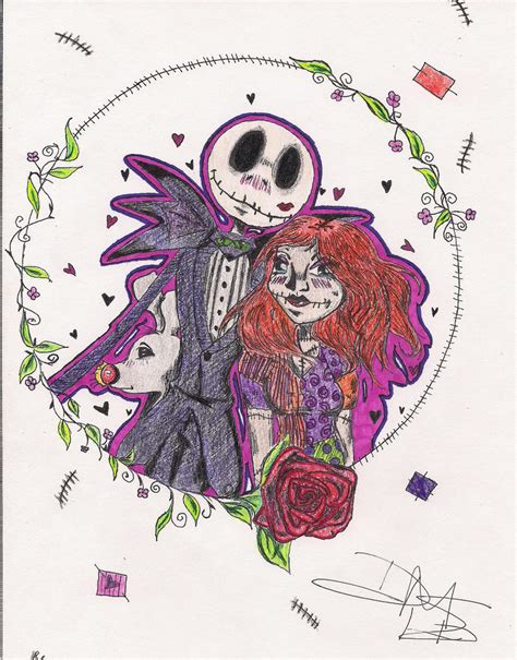 Jack,Sally,and Zero by blondekitsunehanyou on DeviantArt