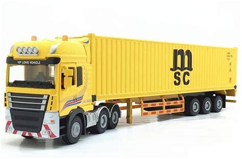 Yellow 1:50 Scale MSC Kids Diecast Semi Truck Toy [NT01T698 ...