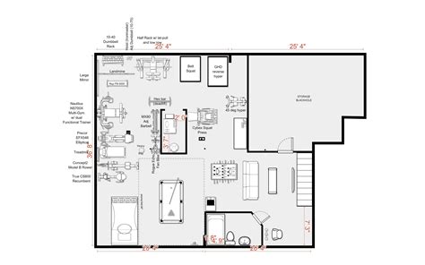 Basement Gym Plan Layout - Dream : homegym