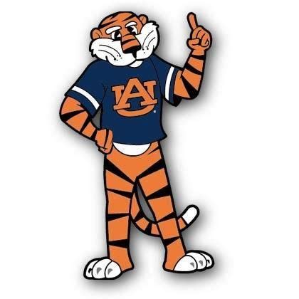 Auburn Tigers "Aubie" mascot logo. | Auburn tigers, Auburn tigers football, Auburn