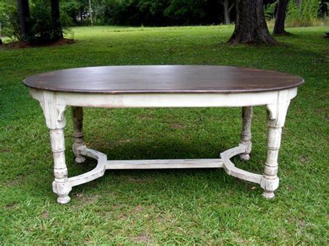 Oval Dining Table Completely Handcrafted Distress Brown Top | Etsy | Oval table dining, Dining ...