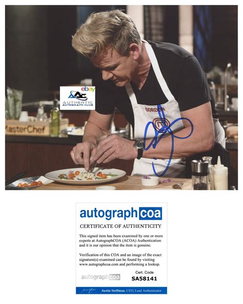 Gordon Ramsay Autograph Signed 8x10 Photo Masterchef - Etsy