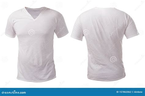 White V-Neck Shirt Design Template Stock Photo - Image of dress, outfit ...