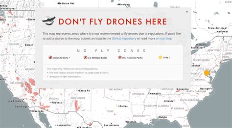 Drone No Fly Zone Map