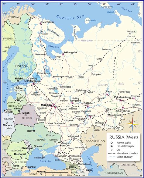 Map of European Russia | Russia map, Eastern european cities, Map