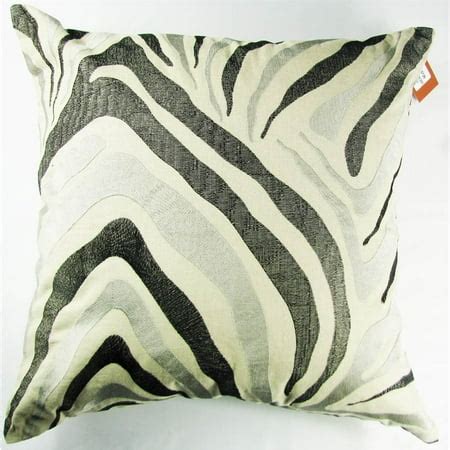 Cotton Linen Zebra Pillow Balck - Grey - 22 x 22 in. - Walmart.com