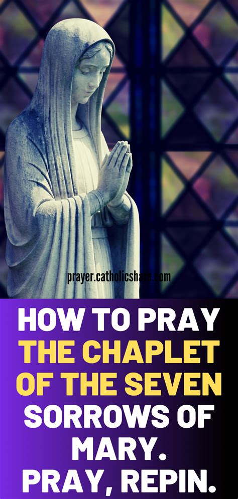 How to Pray the Chaplet of the Seven Sorrows of Mary. in 2021 | Prayers ...