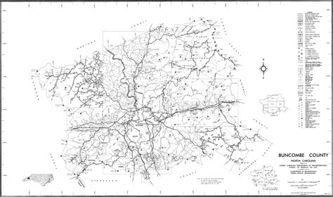 2000 Road Map of Buncombe County, North Carolina