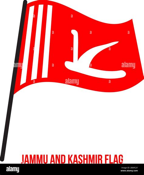 Jammu and Kashmir Flag Waving Vector Illustration on White Background ...