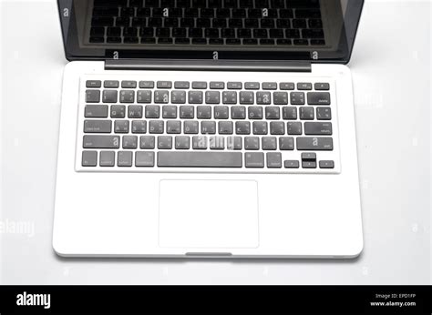 closeup laptop keyboard on white background Stock Photo - Alamy