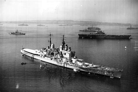 HMS Vanguard and a couple of carriers, the dying... - History Shall Be Kind