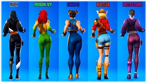 FORTNITE *THICC* PARTY HIPS DANCE EMOTE SHOWCASED WITH HOT FEMALE SKINS (CHUN-LI, IVY, LYNX..) 🍑 ...